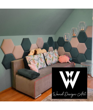 Wandpolster Hexagon TREND