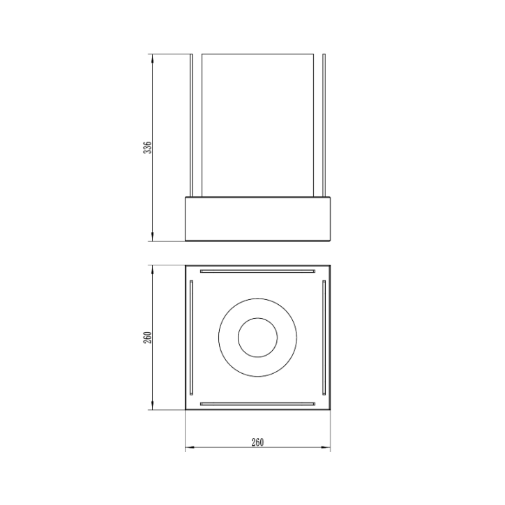 Biokamin Sunset Garden Mini Grau Matt