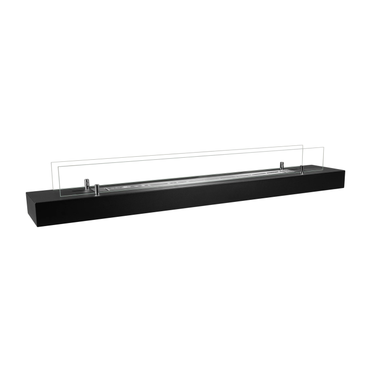 Freistehende Biokamin-Einsatz mit Glas 1200mm Schwarz Matt Freistehende Biokamin-Einsatz mit Glas 1200mm Schwarz Matt