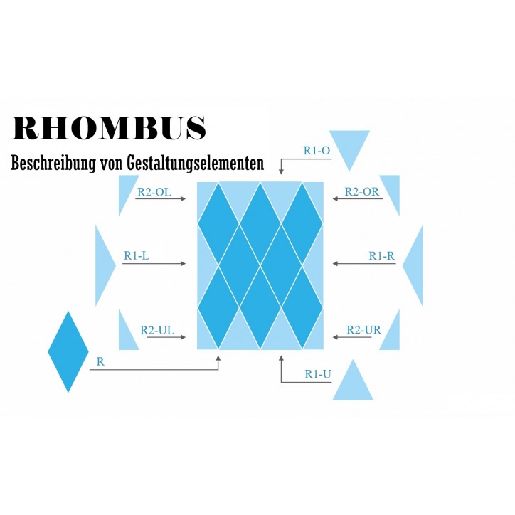 Wandpolster Rhombus RODOS