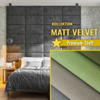 Wandpolster Klassik MATT VELVET