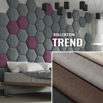 Wandpolster Hexagon TREND