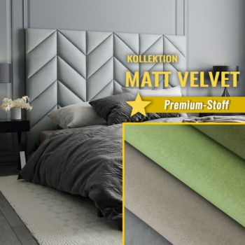 Wandpolster Fischgrätenmuster MATT VELVET