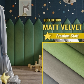 Wandpolster Zaun Spitz MATT VELVET