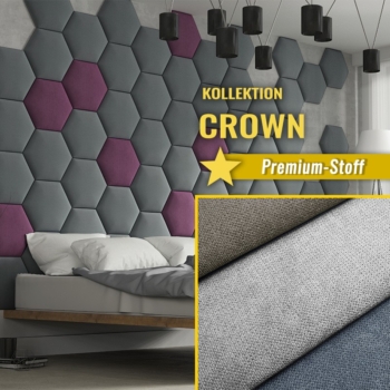 Wandpolster Hexagon CROWN