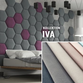 Wandpolster Hexagon IVA