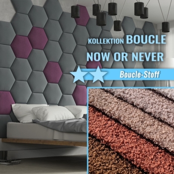 Wandpolster Hexagon NOW OR NEVER