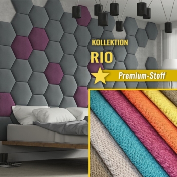 Wandpolster Hexagon RIO
