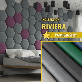 Wandpolster Hexagon RIVIERA