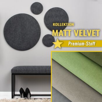 Wandpolster Kreise MATT VELVET