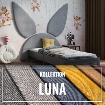 Gepolstertes Kinderkopfteil Hase LUNA