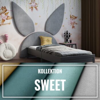 Gepolstertes Kinderkopfteil Hase SWEET