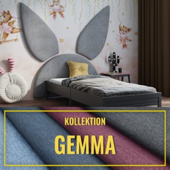 Gepolstertes Kinderkopfteil Hase GEMMA