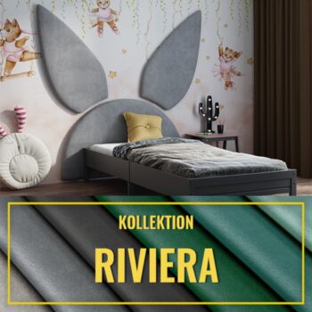 Gepolstertes Kinderkopfteil Hase RIVIERA