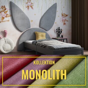 Gepolstertes Kinderkopfteil Hase MONOLITH