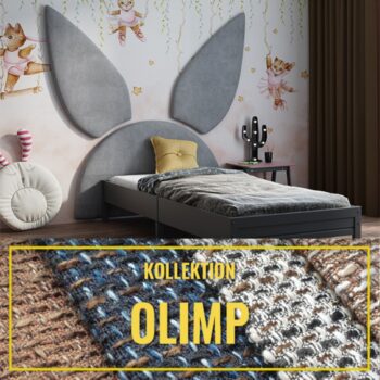 Gepolstertes Kinderkopfteil Hase OLIMP
