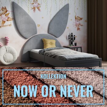 Gepolstertes Kinderkopfteil Hase NOW OR NEVER