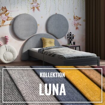 Gepolstertes Kinderkopfteil Maus LUNA