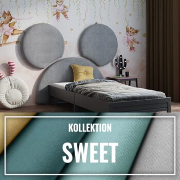 Gepolstertes Kinderkopfteil Maus SWEET