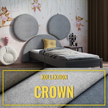 Gepolstertes Kinderkopfteil Maus CROWN