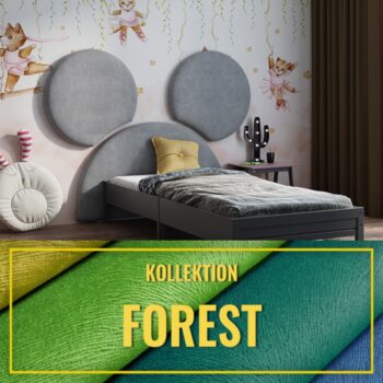 Gepolstertes Kinderkopfteil Maus FOREST