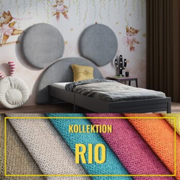 Gepolstertes Kinderkopfteil Maus RIO