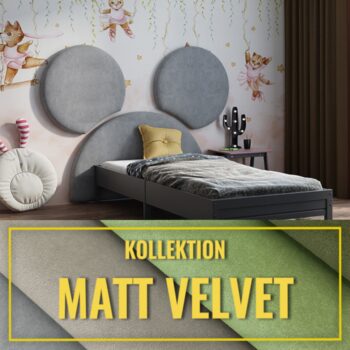 Gepolstertes Kinderkopfteil Maus MATT VELVET