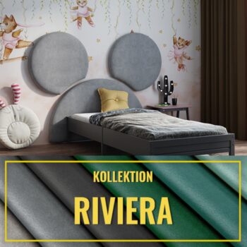 Gepolstertes Kinderkopfteil Maus RIVIERA