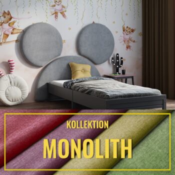 Gepolstertes Kinderkopfteil Maus MONOLITH