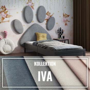 Gepolstertes Kinderkopfteil Hundepfote IVA