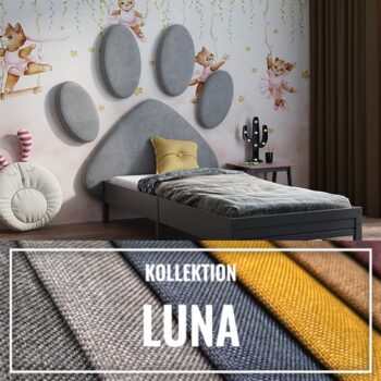 Gepolstertes Kinderkopfteil Hundepfote LUNA