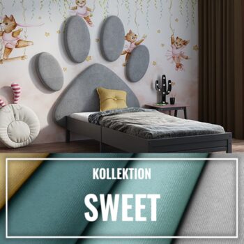 Gepolstertes Kinderkopfteil Hundepfote SWEET