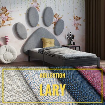 Gepolstertes Kinderkopfteil Hundepfote LARY