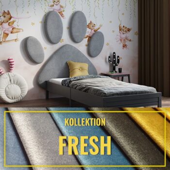 Gepolstertes Kinderkopfteil Hundepfote FRESH