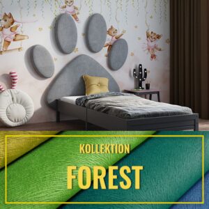 Gepolstertes Kinderkopfteil Hundepfote FOREST