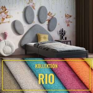 Gepolstertes Kinderkopfteil Hundepfote RIO