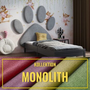 Gepolstertes Kinderkopfteil Hundepfote MONOLITH