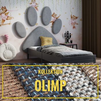 Gepolstertes Kinderkopfteil Hundepfote OLIMP