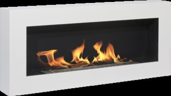 Biokamin BOX 900x400 Weiß Strukturiert