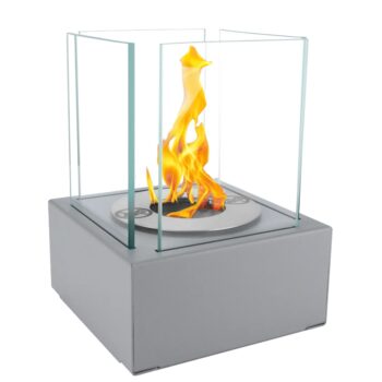 Freistehende Biokamin Smart Grau Matt