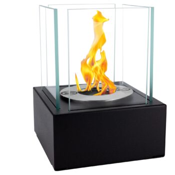 Freistehende Biokamin Smart Schwarz Matt