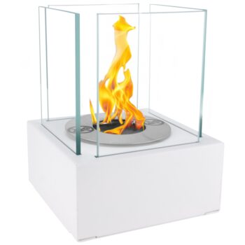 Freistehende Biokamin Smart Weiß Matt