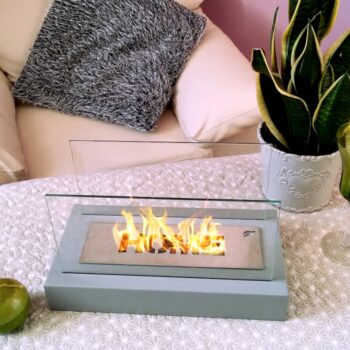 Freistehende Biokamin Home Grau Matt