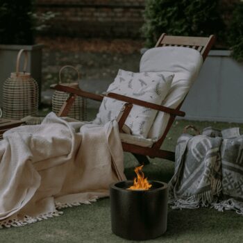 Biokamin Moon Mini Schwarz Matt