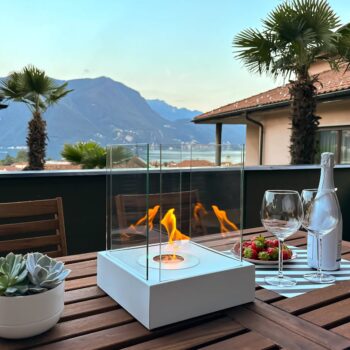 Biokamin Sunset Garden Mini Weiß Matt