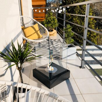 Biokamin Sunset Garden Schwarz Matt